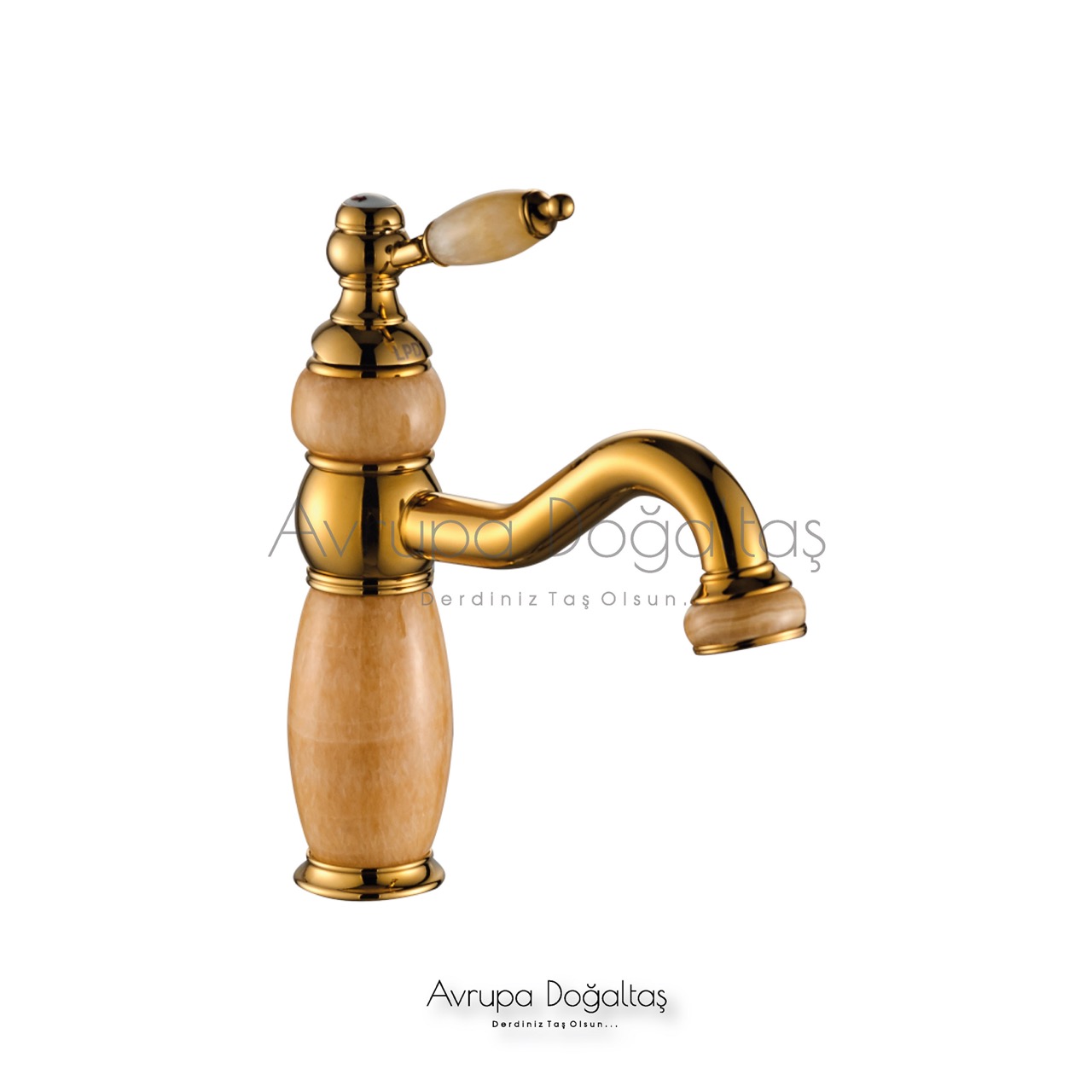 Elite Lavabo Bataryası PVD Gold (Kısa)