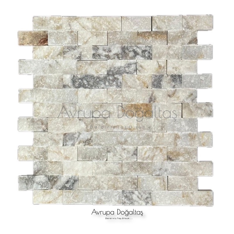 Patlatma Doğal Taş Afyon Menekşe Mermer 23x48mm